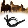 KIMISS Childrens Stirrup Leathers, 1 Pair Lengthen for Spur Straps Leathers with Stainless Steel Buckle Horse Tool Accessories 1 Pair Lengthen view 2
