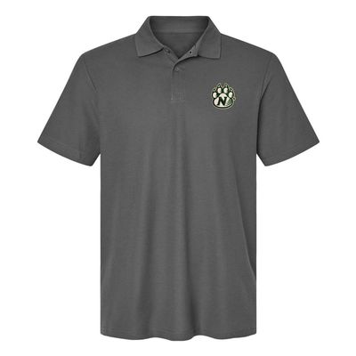Campus Lab Northwest Missouri State University Primary Logo Men's Adult 100% Cotton Knit Embroidered Polo Shirt, Charcoal, 3X-Large