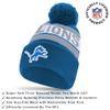 Ultra Game NFL Official Adults Unisex Super Soft Winter Beanie Knit Hat with Extra Warm Touch Screen Gloves, Detroit Lions, Team Color 2, 1SIZE view 2