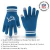 Ultra Game NFL Official Adults Unisex Super Soft Winter Beanie Knit Hat with Extra Warm Touch Screen Gloves, Detroit Lions, Team Color 2, 1SIZE view 3