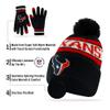 Ultra Game NFL Official Adults Unisex Super Soft Winter Beanie Knit Hat with Extra Warm Touch Screen Gloves, Houston Texans, Team Color 2, 1SIZE view 4