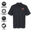 Campus Lab Central Washington University Primary Logo Men's Adult 100% Cotton Knit Embroidered Polo Shirt, Black, 2X-Large view 4