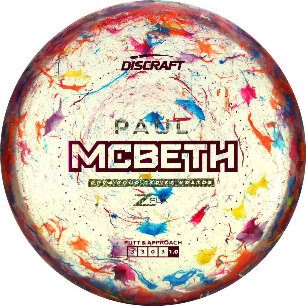 Discraft Paul McBeth 2024 Tour Series Jawbreaker Z FLX Kratos Putt and Approach Disc