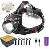 Carttley Rechargeable LED Headlamp, 150000 Lumens Super Bright 60H Headlamp Flashlight Motion Sensor, 4 Modes, 90Adjustable, IPX6 Waterproof Head Lamp Camping, Running, Climbing, Hiking (CarSQ12-2) view 1