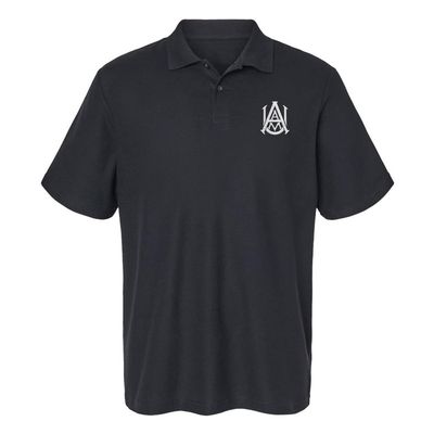 Campus Lab Alabama A&M University Primary Logo Men's Adult 100% Cotton Knit Embroidered Polo Shirt, Black, 3X-Large