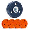 Green Biscuit Hockey Puck- 4 Pack Orange 2.0 Snipe Shooters Off Ice Hockey Pucks with 1 NHL Puck and GB Stickers- Offcial Street Hockey Pucks for Classic Training (Seattle Kraken) view 1