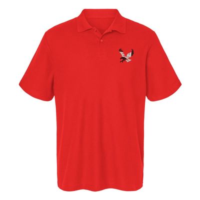 Eastern Washington University Primary Logo Men's Adult 100% Cotton Knit Embroidered Polo Shirt, Red, X-Large