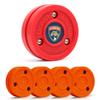 Green Biscuit Hockey Puck- 4 Pack Orange 2.0 Snipe Shooters Off Ice Hockey Pucks with 1 NHL Puck and GB Stickers- Offcial Street Hockey Pucks for Classic Training (Florida Panthers) view 1