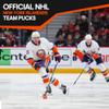 Green Biscuit Hockey Puck- 4 Pack Orange 2.0 Snipe Shooters Off Ice Hockey Pucks with 1 NHL Puck and GB Stickers- Offcial Street Hockey Pucks for Classic Training (New York Islanders) view 2