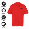 Jacksonville State University Primary Logo Men's Adult 100% Cotton Knit Embroidered Polo Shirt, Red, Large view 4