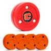 Green Biscuit Hockey Puck- 4 Pack Orange 2.0 Snipe Shooters Off Ice Hockey Pucks with 1 NHL Puck and GB Stickers- Offcial Street Hockey Pucks for Classic Training (Calgary Flames) view 1