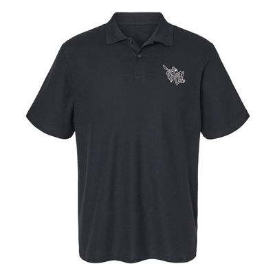Campus Lab Colorado School of Mines Primary Logo Men's Adult 100% Cotton Knit Embroidered Polo Shirt, Black, 2X-Large