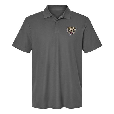 Campus Lab Kutztown University Primary Logo Men's Adult 100% Cotton Knit Embroidered Polo Shirt, Charcoal, 3X-Large