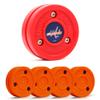 Green Biscuit Hockey Puck- 4 Pack Orange 2.0 Snipe Shooters Off Ice Hockey Pucks with 1 NHL Puck and GB Stickers- Offcial Street Hockey Pucks for Classic Training (Washington Capitals) view 1