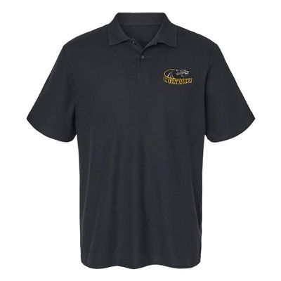 Campus Lab University of Wisconsin-Milwaukee Primary Logo Men's Adult 100% Cotton Knit Embroidered Polo Shirt, Black, 2X-Large
