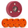 Green Biscuit Hockey Puck- 4 Pack Orange 2.0 Snipe Shooters Off Ice Hockey Pucks with 1 NHL Puck and GB Stickers- Offcial Street Hockey Pucks for Classic Training (Arizona Coyotes) view 1
