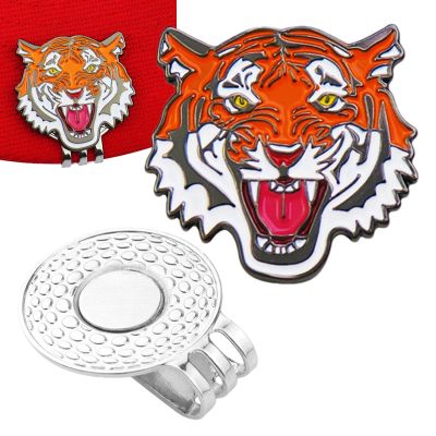 Golf Ball Marker Hat Clip - Magnetic Clip with Tiger Design, Removable Golf Ball Holder Clip | Multiple Usage Golf Marker Hat Clip, Premium Gifts Securely Holds Ball Value Sets for Men Women Golfer