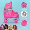 Barbie 2in1 Kids Roller Skates, Transform from Quads to Inlines Skates, Durable Hardshell Boot, LED Wheels for Quads and Inlines, ABEC-7 Carbon Steel Bearings, US Size 3-6 view 2