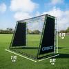 ORKZ Soccer Goal Rebounder Trainer 3-in-1 | 7X5' Large Ultra-Responsive Rebound Net for Powerful Football Practice, High Passing, Low Passing and Shooting Training, Includes Ground Stakes view 2