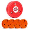 Green Biscuit Hockey Puck- 4 Pack Orange 2.0 Snipe Shooters Off Ice Hockey Pucks with 1 NHL Puck and GB Stickers- Offcial Street Hockey Pucks for Classic Training (Montreal Canadiens) view 1