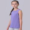 Girls 4 Pack Athletic Tank Tops, Pleated Mesh Back- Dry Fit Active Performance Shirts for Dance, Gymnastics, & Everyday Wear (Set 7, Youth Medium) view 2