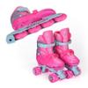 Barbie 2in1 Kids Roller Skates, Transform from Quads to Inlines Skates, Durable Hardshell Boot, LED Wheels for Quads and Inlines, ABEC-7 Carbon Steel Bearings, US Size 12-2 view 1