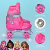 Barbie 2in1 Kids Roller Skates, Transform from Quads to Inlines Skates, Durable Hardshell Boot, LED Wheels for Quads and Inlines, ABEC-7 Carbon Steel Bearings, US Size 12-2 view 2