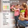 Bulk Set of 16 Multicolor 10oz Water Bottles for Kids and Adults - Leak Proof With Carry Strap - Square Reusable for Juice, Drinks - BPA-Free Dishwasher-Safe view 2