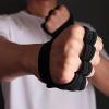 Anti Slip Four Finger Weight Training Gloves Workout Glove Gym Weight Lifting Gloves for Men Women (Black, M) view 3