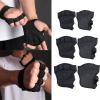 Anti Slip Four Finger Weight Training Gloves Workout Glove Gym Weight Lifting Gloves for Men Women (Black, M) view 4