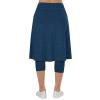 Women Knee Length Athletic Skirts with Leggings,Skirted Leggings Skorts Capris with Skirts for Women Skort Zipper Pockets(Dark Blue 4XL) view 2