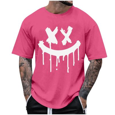 Summer Tops 2024 Novelty Graphic Tees X-Eye-Face Dripping Paint Graffiti Y2k Short Sleeve Blouse Fashion Funny Tshirts