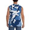 MINDBBDFJ Blue Camo Print Men'S Tank Tops Swim Beach Sleeveless Shirt Muscle Tank Top Gym Workout Tank Top view 4