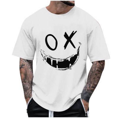 Summer Tops 2024 Novelty Graphic Tees X-Eye-Face Dripping Paint Graffiti Y2k Short Sleeve Blouse Fashion Funny Tshirts