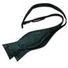 Barry.Wang Self Tie Bow Ties for Men Deep Green Bow Tie Pocket Square Cufflinks Set Paisley Flower Bowtie Wedding Party view 4