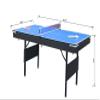 3-in-1 Multifunctional Game Table - Billiard, Table Tennis, Dining Table - Perfect for Family Entertainment - includes Billiard Balls, Cues, Table Tennis Paddles and Net, and Dining Top Cover (Blue) view 3