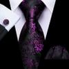 Barry.Wang Flower Ties for Men Handkerchief Cufflinks Set Wedding Necktie Set Party view 3