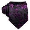 Barry.Wang Flower Ties for Men Handkerchief Cufflinks Set Wedding Necktie Set Party view 4