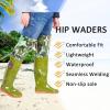 EMCXXCJQ Hip Waders for Men Waterproof Hip Waders Waterproof Adjustable Belt Lightweight Cleated 26.3"(8) view 2