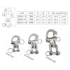 YOGOTEU 316 Stainless Steel Shackle Boat Chain Eye Shackle Hook for Marine view 3