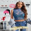 Avidlove Lace Tops for Women Mock Neck Camisole Top Sexy Crop Y2k Tank Going Out Outfits 2025 Trendy Light Blue view 2