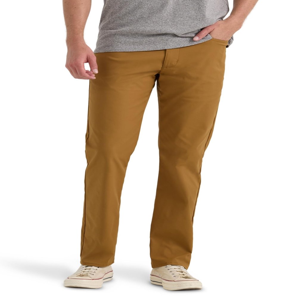 Lee Men's Extreme Motion Performance 5 Pocket Regular Straight Pant Glazed Ginger 38W x 30L