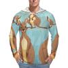 BTCOWZRV Men's Sun Protection Hoodie Shirts UPF 50+ Long Sleeve Rash Guard Funny for Kangaroo Zoo Sun Shirt Outdoor Style view 1