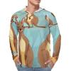 BTCOWZRV Men's Sun Protection Hoodie Shirts UPF 50+ Long Sleeve Rash Guard Funny for Kangaroo Zoo Sun Shirt Outdoor Style view 4