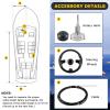 QYMOPAY Boats Steering System, 13ft Cable Outboard Steering Kit 3/4" Standard Tapered Shaft, Boat Steering Control Cable for Yachts, Fishing Boats and Other Watercraft view 4
