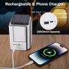 2Pack Solar LED Rechargeable Emergency Camping Lantern,Wram White Solar Rechargeable,Rechargeable Type C,Emergency Lights Hand-Crank Power Generation,Phone Power Supply Function,flashlights view 3