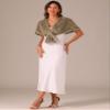 Allegra K Faux Fur Shawl Shrug for Women's Bridal Stoles Evening Party Winter Wedding Wrap Medium Dark Khaki view 4