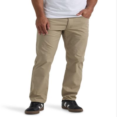 Lee Men's Extreme Motion Performance 5 Pocket Regular Straight Pant Kansas City Khaki 32W x 32L