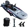 Inflatable Fishing Kayak for Adults - 1 Person, Pedal Drive, Folding, with Movable Seat, Hand Pump & Paddle & Oxford Bag, 410lbs Capacity view 1