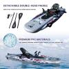 Inflatable Fishing Kayak for Adults - 1 Person, Pedal Drive, Folding, with Movable Seat, Hand Pump & Paddle & Oxford Bag, 410lbs Capacity view 3